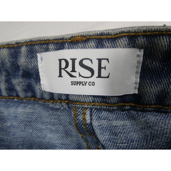 Rise High Rise Wide Multi Cargo Blue Jeans‎ Women's Size 9 - Picture 5 of 8
